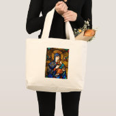 unsere Dame der ständigen Hilfe Jumbo Stoffbeutel (Vorderseite (Produkt))