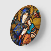 unsere Dame der ständigen Hilfe Runde Wanduhr (Winkel)
