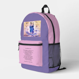 Unsere Dame des Aufstiegs mit dem Gebet Bedruckter Rucksack