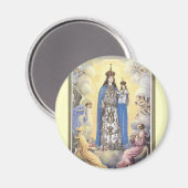 Unsere Dame des Buttons Mt.Carmel Magnet (Vorderseite/Rückseite)