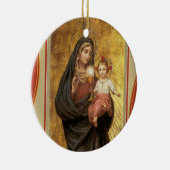 "Unsere Dame des gesegneten Sakraments mit Baby Keramikornament (Rechts)