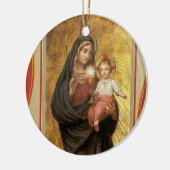 "Unsere Dame des gesegneten Sakraments mit Baby Keramikornament (Links)