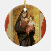 "Unsere Dame des gesegneten Sakraments mit Baby Keramikornament (Hinten)