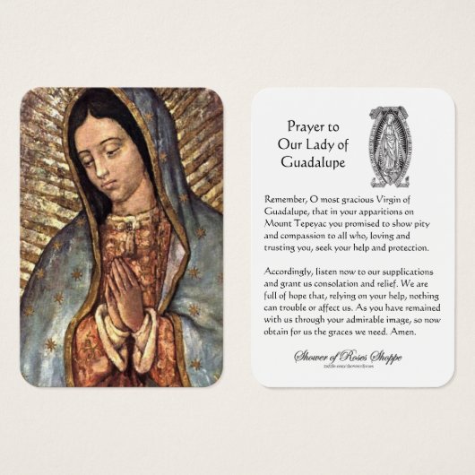 Unsere Dame des Guadalupe-Gebets (Vorne & Hinten)