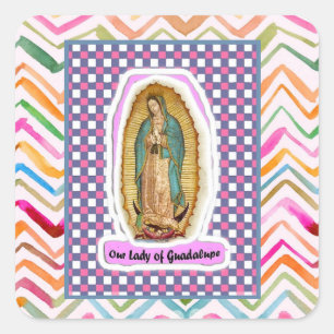 Unsere Dame des Guadalupe-Sticker Quadratischer Aufkleber