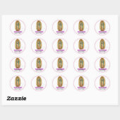 Unsere Dame des Guadalupe-Sticker Runder Aufkleber (Blatt)