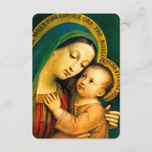 Unsere Dame des guten Anwalts mit dem Gebet Begleitkarte (Vorderseite)