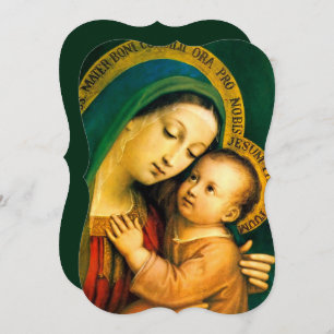 Unsere Dame des guten Anwalts mit dem Gebet Feiertagskarte