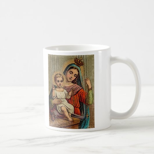 Unsere Dame des heiligsten Rosenbeetes Kaffeetasse (Rechts)