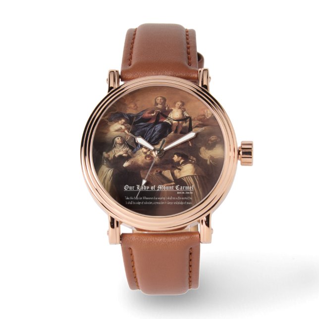 Unsere Dame des Karmel-Gebets Armbanduhr (Vorderseite)
