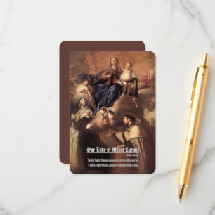 Unsere Dame des Karmel-Gebets Begleitkarte