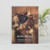 Unsere Dame des Karmel-Gebets Einladung (Stehend Vorderseite)