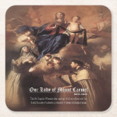 Unsere Dame des Karmel-Gebets Rechteckiger Pappuntersetzer (Vorderseite)