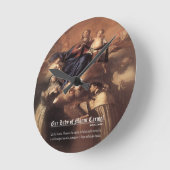Unsere Dame des Karmel-Gebets Runde Wanduhr (Winkel)
