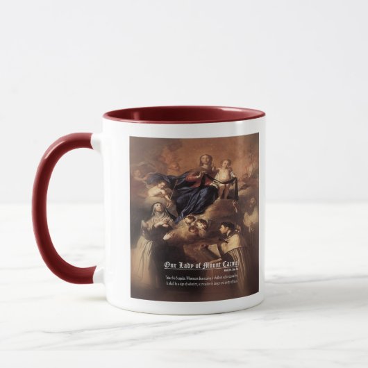 Unsere Dame des Karmel-Gebets Tasse (Links)
