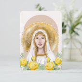 Unsere Dame des Lourdes-Gebets Dankeskarte (Stehend Vorderseite)