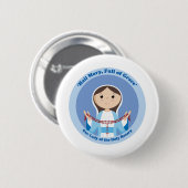 Unsere Dame des Rosenbeetes Button (Vorne & Hinten)