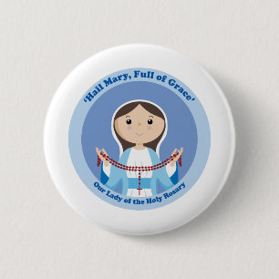 Unsere Dame des Rosenbeetes Button