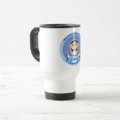 Unsere Dame des Rosenbeetes Reisebecher (Vorderseite Links)