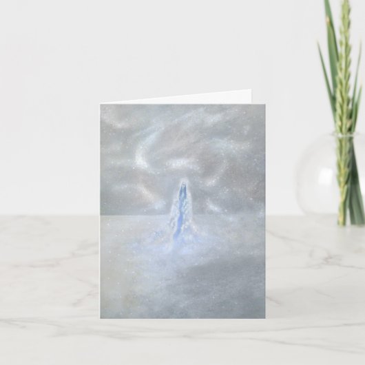 Unsere Dame des Schnees mit Gedicht Karte (Vorderseite)