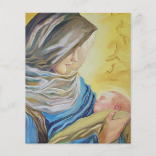 Unsere Dame des Schweigens hält das Baby Jesus