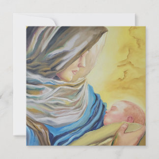Unsere Dame des Schweigens hält das Baby Jesus