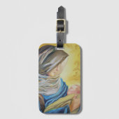 Unsere Dame des Schweigens hält das Baby Jesus Gepäckanhänger (Vorderseite Vertikal)