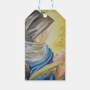 Unsere Dame des Schweigens hält das Baby Jesus Geschenkanhänger