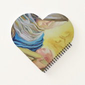 Unsere Dame des Schweigens hält das Baby Jesus Notizblock (Rückseite)