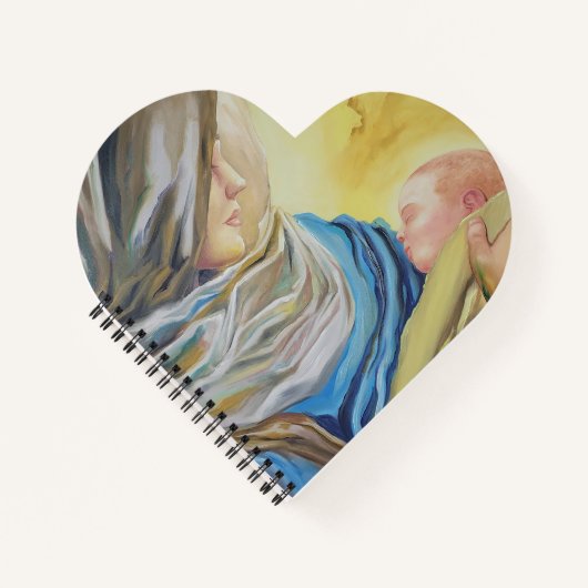 Unsere Dame des Schweigens hält das Baby Jesus Notizblock (Vorderseite)