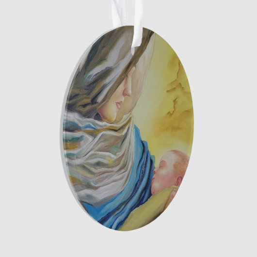 Unsere Dame des Schweigens hält das Baby Jesus Ornament (Vorderseite)