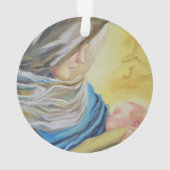 Unsere Dame des Schweigens hält das Baby Jesus Ornament (Rückseite)