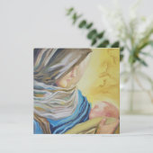 Unsere Dame des Schweigens hält das Baby Jesus Save The Date (Stehend Vorderseite)