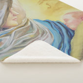 Unsere Dame des Schweigens hält das Baby Jesus Sherpadecke (3/4)