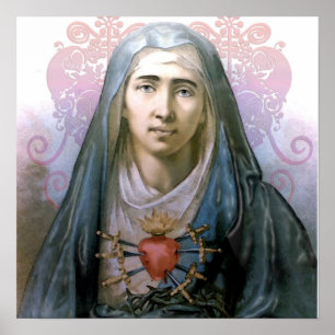 Unsere Dame des traurigen Altar-Posters Poster