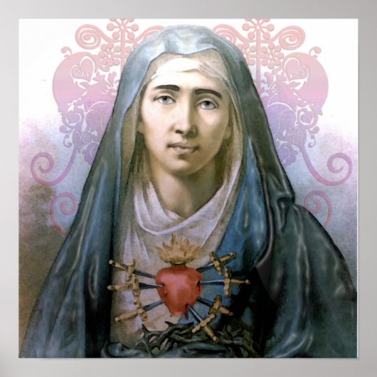 Unsere Dame des traurigen Altar-Posters Poster (Vorne)