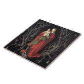 Unsere Dame des trockenen Baums c.1450 (Öl auf Fliese (Seite)