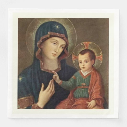 Unsere Dame des Trostes Jungfrau Mary Jesus Serviette (Vorderseite)