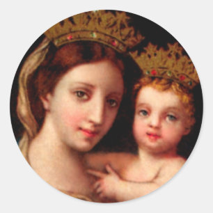 Unsere Dame des Vertrauens Runder Aufkleber