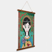 Unsere Dame des Waldes Wandteppich Mit Holzrahmen (Gewinkelt)