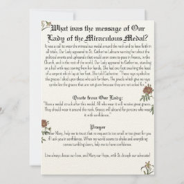 Unsere Dame des wunderbaren Medaillengebet Einladung