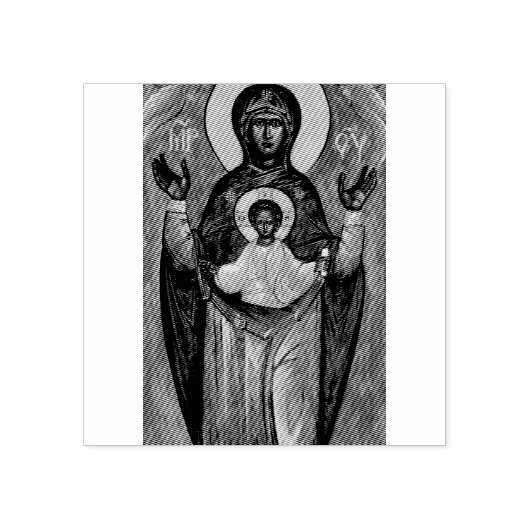 Unsere Dame des Zeichens Gummistempel (Prägung)