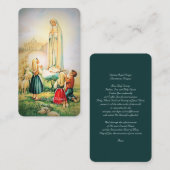Unsere Dame Fatima Angel Trinitarian Gebet Begleitkarte (Vorne/Hinten)