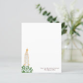 Unsere Dame Fatima und weiße Rosen (Stehend Vorderseite)