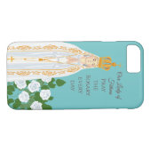 Unsere Dame Fatima und weiße Rosen Case-Mate iPhone Hülle (Rückseite (Horizontal))