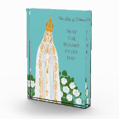 Unsere Dame Fatima und weiße Rosen Fotoblock (Rechts)