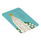 Unsere Dame Fatima und weiße Rosen Magnet (Rechte Seite)