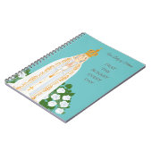 Unsere Dame Fatima und weiße Rosen Notizblock (Linke Seite)