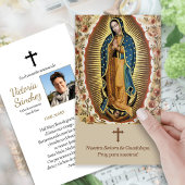 Unsere Dame Guadalupe 3 Spanische Gebetskarte