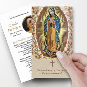 Unsere Dame Guadalupe 5 Spanische Gebetskarte
